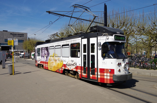 Обои картинки фото техника, трамваи, рельсы, трамвай, транспорт