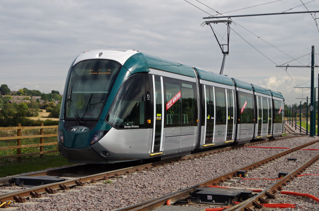 Обои картинки фото техника, трамваи, транспорт, рельсы, трамвай