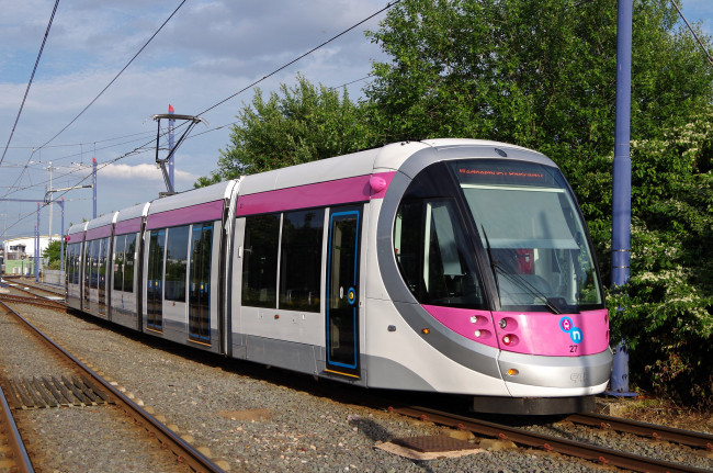 Обои картинки фото техника, трамваи, транспорт, рельсы, трамвай