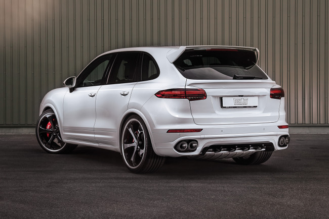 Обои картинки фото автомобили, porsche, светлый, 2015г, 958, cayenne, techart