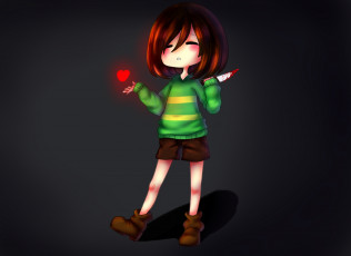 Картинка аниме undertale chara
