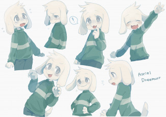 Картинка аниме undertale asriel dreemurr