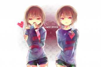 Картинка аниме undertale frisk