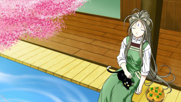 Картинка аниме животные +существа девушка