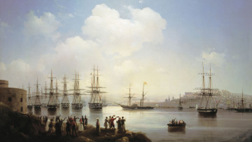 Картинка рисованное иван+айвазовский айвазовский иван русская эскадра в севастопол