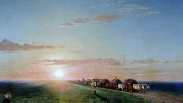 Картинка рисованное иван+айвазовский обоз в степи айвазовский иван