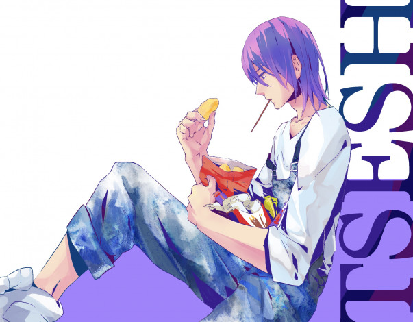 Обои картинки фото аниме, kuroko no baske, murasakibara, atsushi