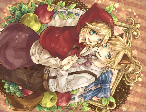 Обои картинки фото аниме, vocaloid, kagamine, mirrors