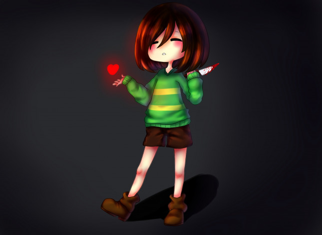 Обои картинки фото аниме, undertale, chara