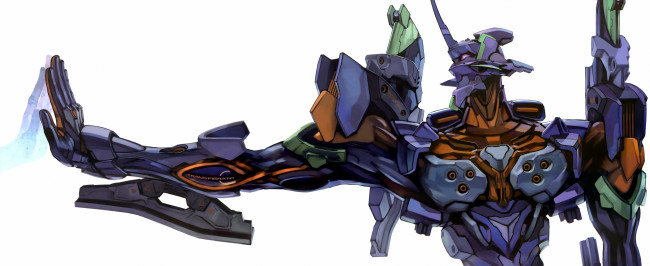 Обои картинки фото аниме, evangelion, робот, меха, eva