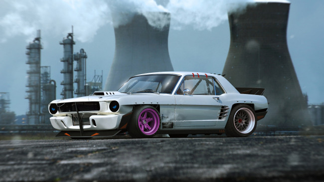 Обои картинки фото автомобили, виртуальный тюнинг, mustang