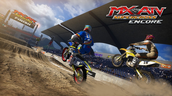 Обои картинки фото mx vs,  atv supercross encore, видео игры, симулятор, мотогонки, supercross, encore, mx, vs, atv