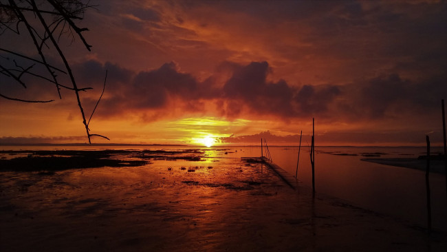 Обои картинки фото природа, восходы, закаты, простор