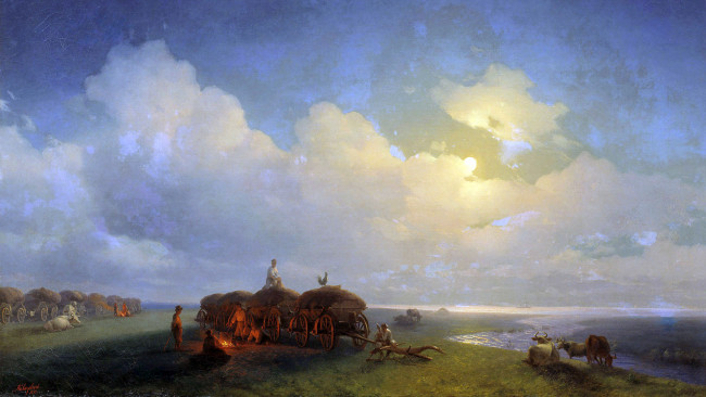 Обои картинки фото рисованное, иван айвазовский, чумаки, на, отдыхе, айвазовский, иван