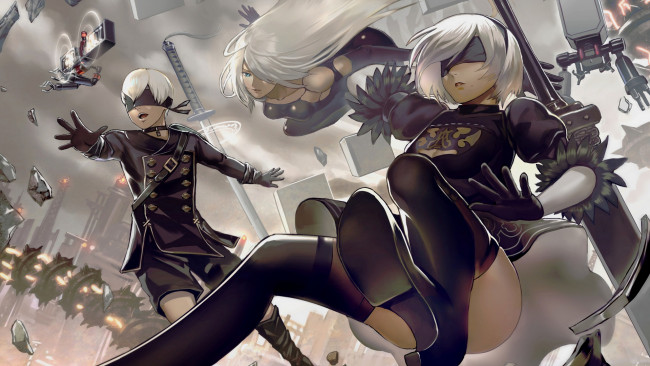 Обои картинки фото видео игры, nier,  automata