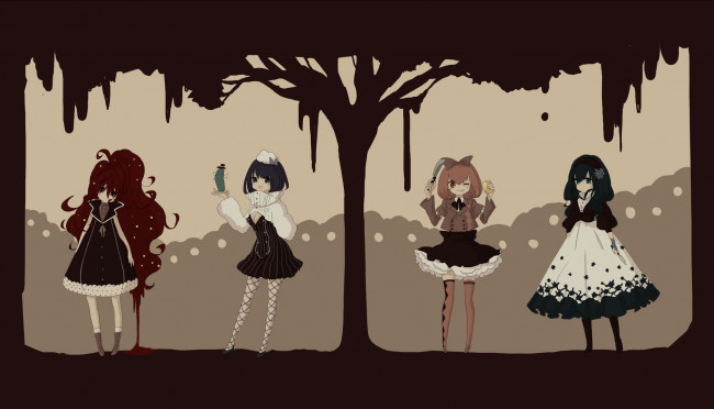 Обои картинки фото аниме, happy tree friends, счастливые, лесные, друзья