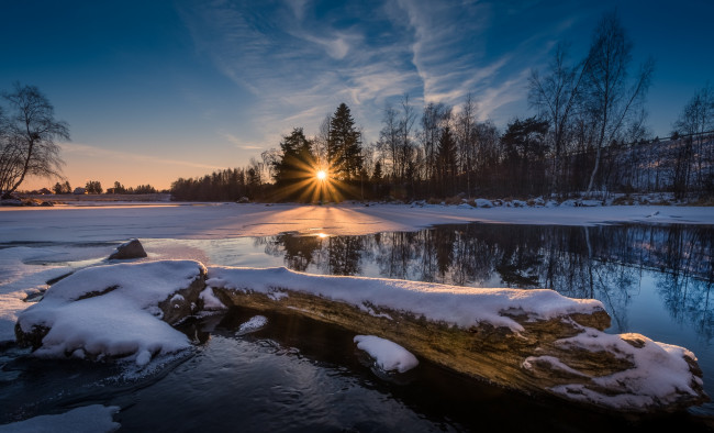 Обои картинки фото природа, зима, простор