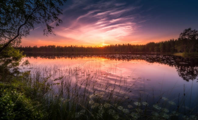 Обои картинки фото природа, восходы, закаты, простор