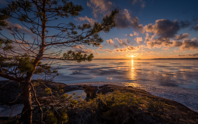 Обои картинки фото природа, восходы, закаты, простор