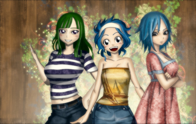 Обои картинки фото аниме, fairy tail, хвост, феи