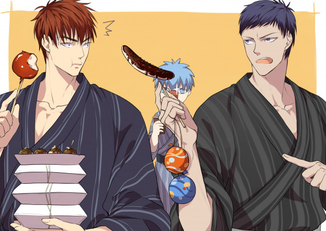Обои картинки фото аниме, kuroko no baske, баскетбол