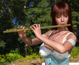 Картинка 3д+графика люди+ people фон девушка взгляд