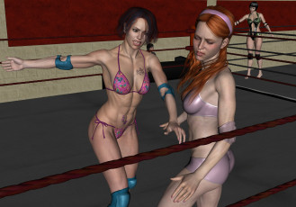 Картинка 3д+графика спорт+ sport девушки взгляд фон борьба