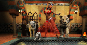 Картинка 3д+графика фантазия+ fantasy девушка взгляд фон