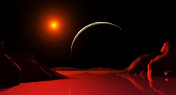 Картинка 3д+графика атмосфера настроение+ atmosphere+ +mood+ планета поверхность