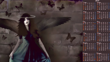 Картинка календари фэнтези девушка крылья бабочка