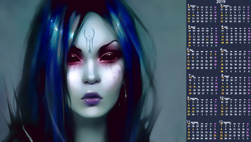 Картинка календари фэнтези лицо женщина