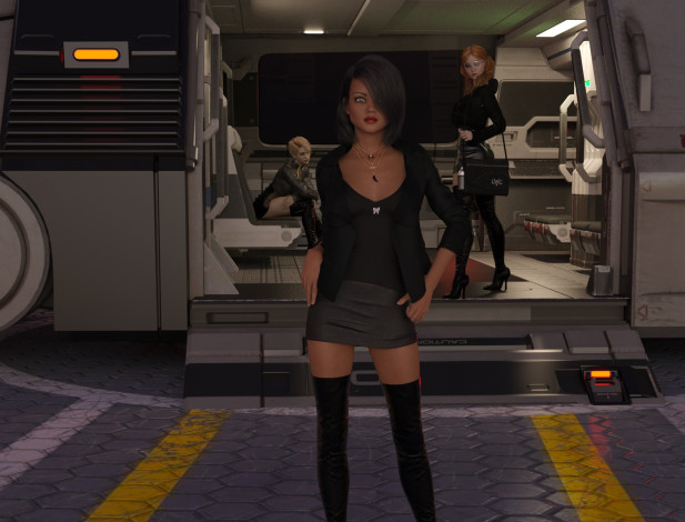 Обои картинки фото 3д графика, фантазия , fantasy, фон, девушка, взгляд