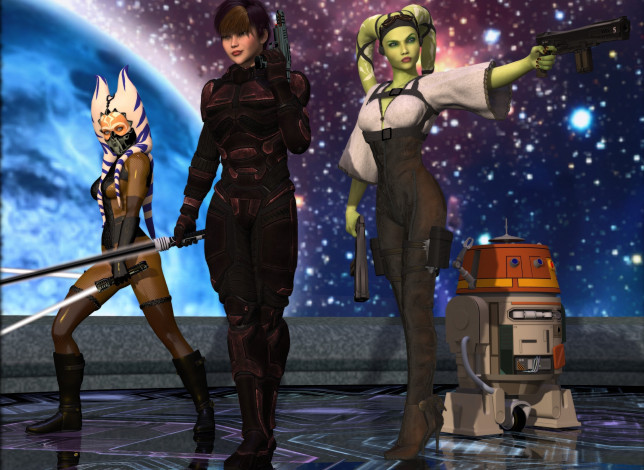 Обои картинки фото 3д графика, фантазия , fantasy, фон, взгляд, девушка