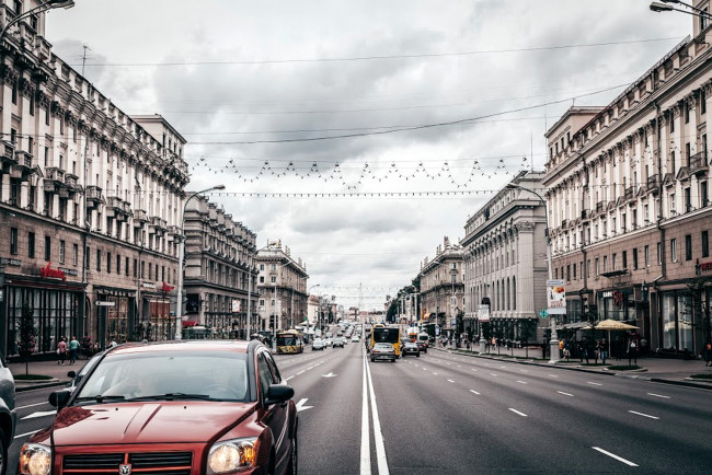 Обои картинки фото города, минск , беларусь, проспект