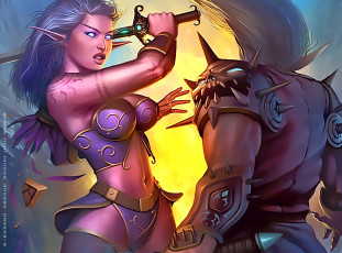 Картинка календари фэнтези 2019 calendar воительница эльф оружие девушка