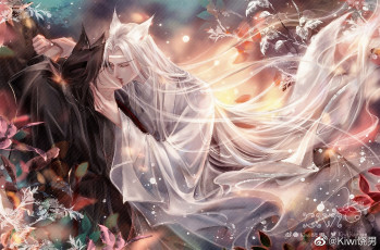 Картинка аниме mo+dao+zu+shi вэй усянь лань ванцзи ушки поцелуй