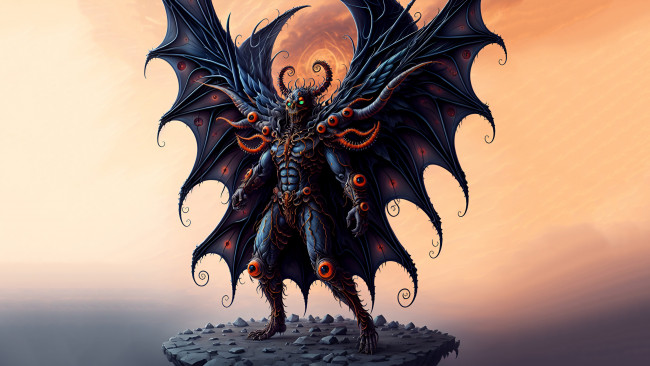 Обои картинки фото фэнтези, демоны, нейросети, графика, нейроарт, ai, art, нейронные, сети, рисунки, нейро, искусство