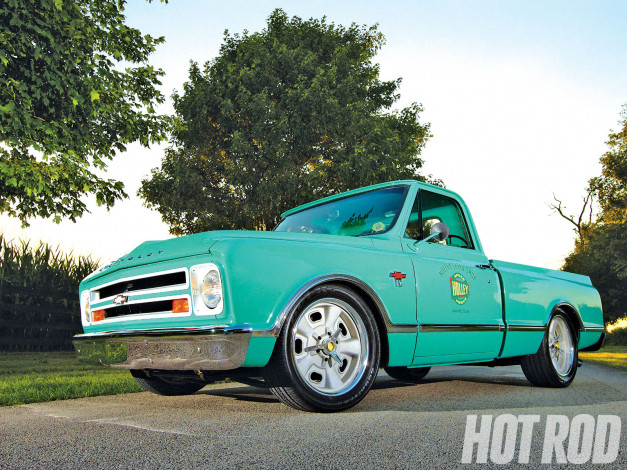 Обои картинки фото ls3, 1967, chevy, c10, автомобили, custom, pick, up