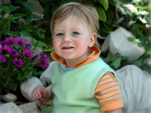 Картинка рисованные дети мальчик