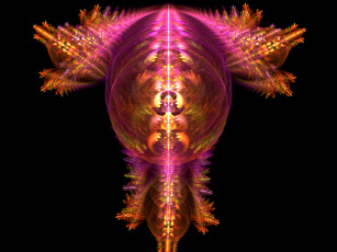 Картинка 3д графика fractal фракталы тёмный узор