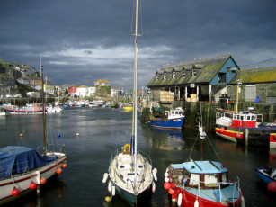 Картинка корабли порты причалы mevagissey