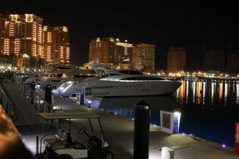 Картинка корабли порты причалы ночной город