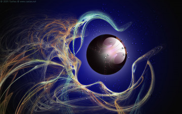 Картинка 3д графика шары узор тёмный