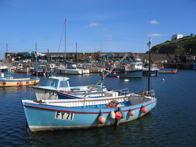 Обои картинки фото корабли, порты, причалы, mevagissey