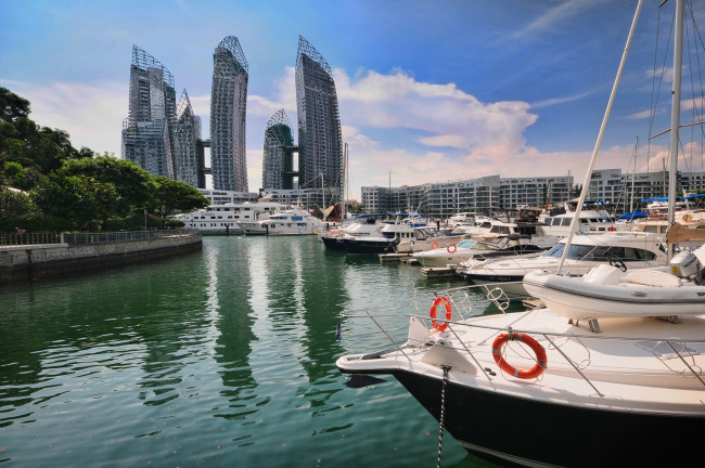 Обои картинки фото корабли, порты, причалы, сингапур