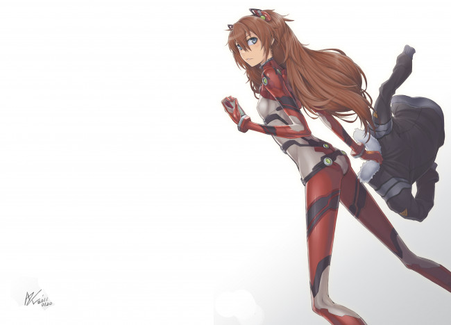 Обои картинки фото аниме, evangelion, asuka, langley
