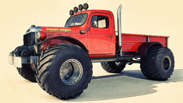 Картинка автомобили рисованные dodge 1946