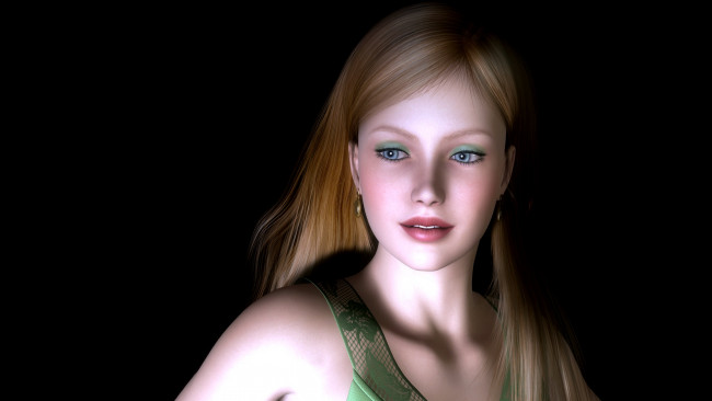 Обои картинки фото 3д, графика, portraits, портрет, взгляд, девушка