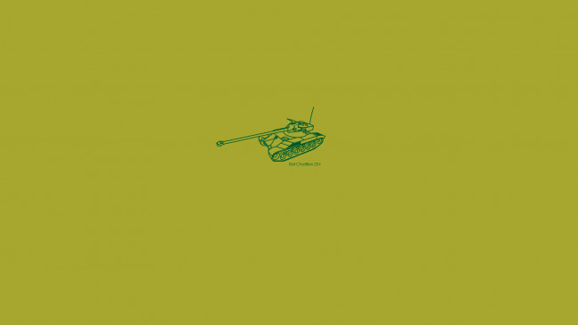 Обои картинки фото рисованные, минимализм, танк