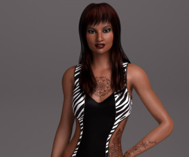 Картинка 3д+графика люди+ people фон взгляд девушка